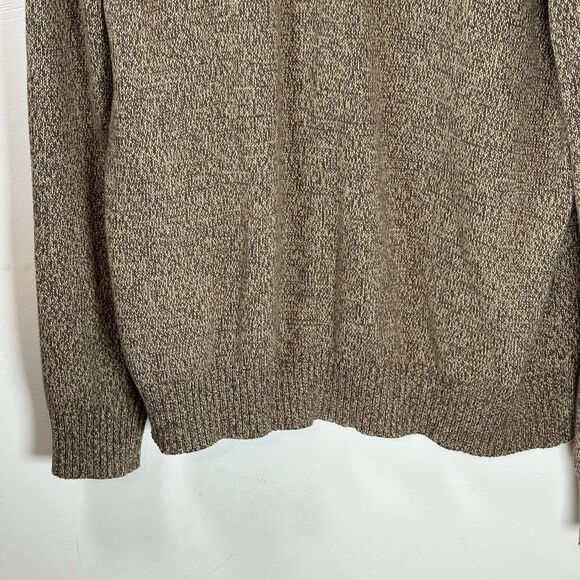 St John’s Bay 100% Cotton Knit sweater mens XL brown 1/4 zip - Picture 10 of 11